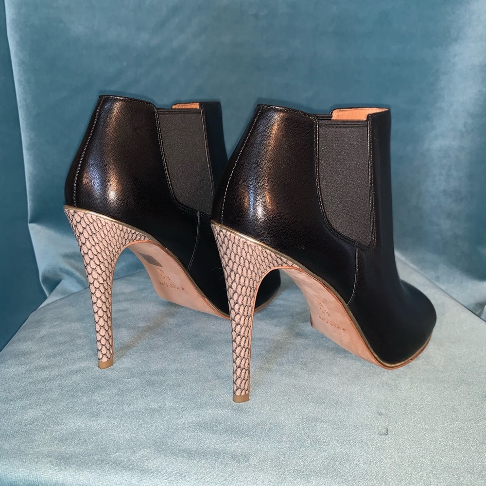 Coach black leather booties.